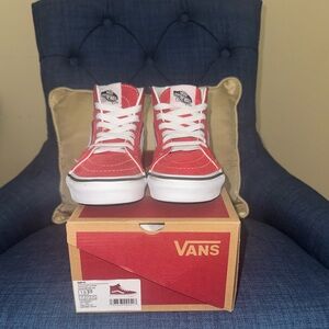 Vans Sk8-Hi Suede Racing Red/Tru White 1978 High-Top Sneakers